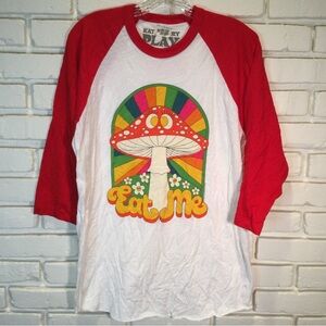 Eat Me Raglan Katy Perry Play Mushroom Tee Medium unisex